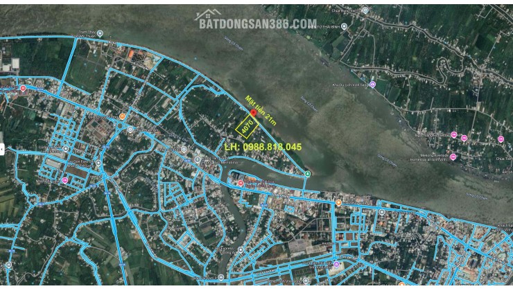 Phát mại đất  trung tâm Phường Trường An, TP. Vĩnh Long, 4070m2, View Sông Cổ Chiên, miễn TG